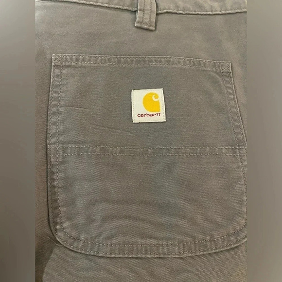 Carhartt RUGGED FLEX® RELAXED FIT CANVAS WORK PANT. Gravel gray. Size 38x34 - Picture 9 of 12